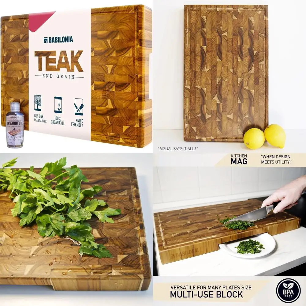 

Большая очень толстая 1,7-сверхмощная разделочная доска по дереву с конечным зерном — доска для мясных блоков премиум-класса для использования на кухне