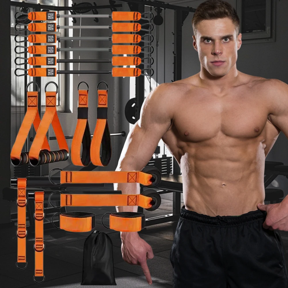 

Pilates Workout Equipment & Resistance Bands Portable Weighted Exercise Pilates Bar for Home Gym Fitness Yoga Strength Training