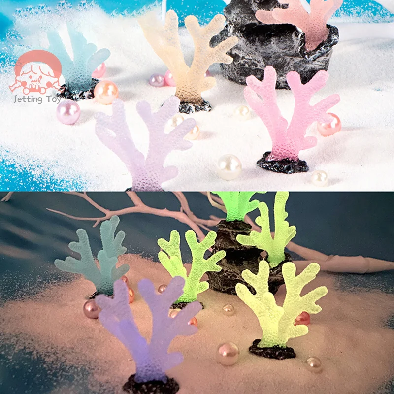 

Resin Luminous Coral Figurines DIY Home Accessories Moss Microlandscape Decoration Fairy Garden Home Decor