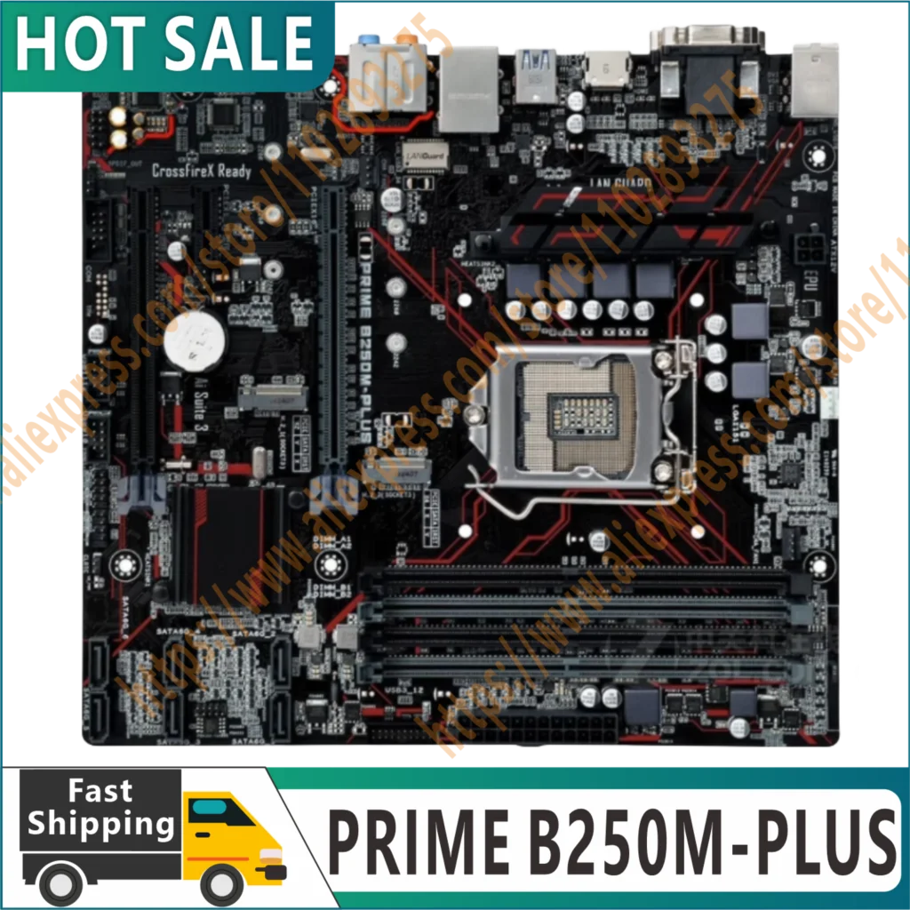 100% original testing PRIME B250M-PLUS Desktop DDR4 board LGA 1151 i7/i5/i3 USB3.0 SATA3