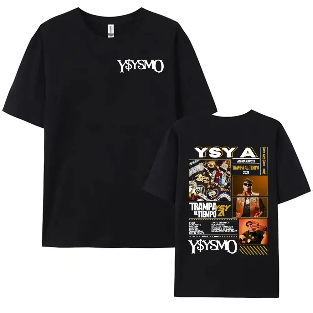 

Rapper Ysy A Trampa Al Tiemopo Album Tour 2025 T Shirts Men Women's Harajuku Retro Fashion Hip Hop Tshirt Summer Cotton T-Shirts