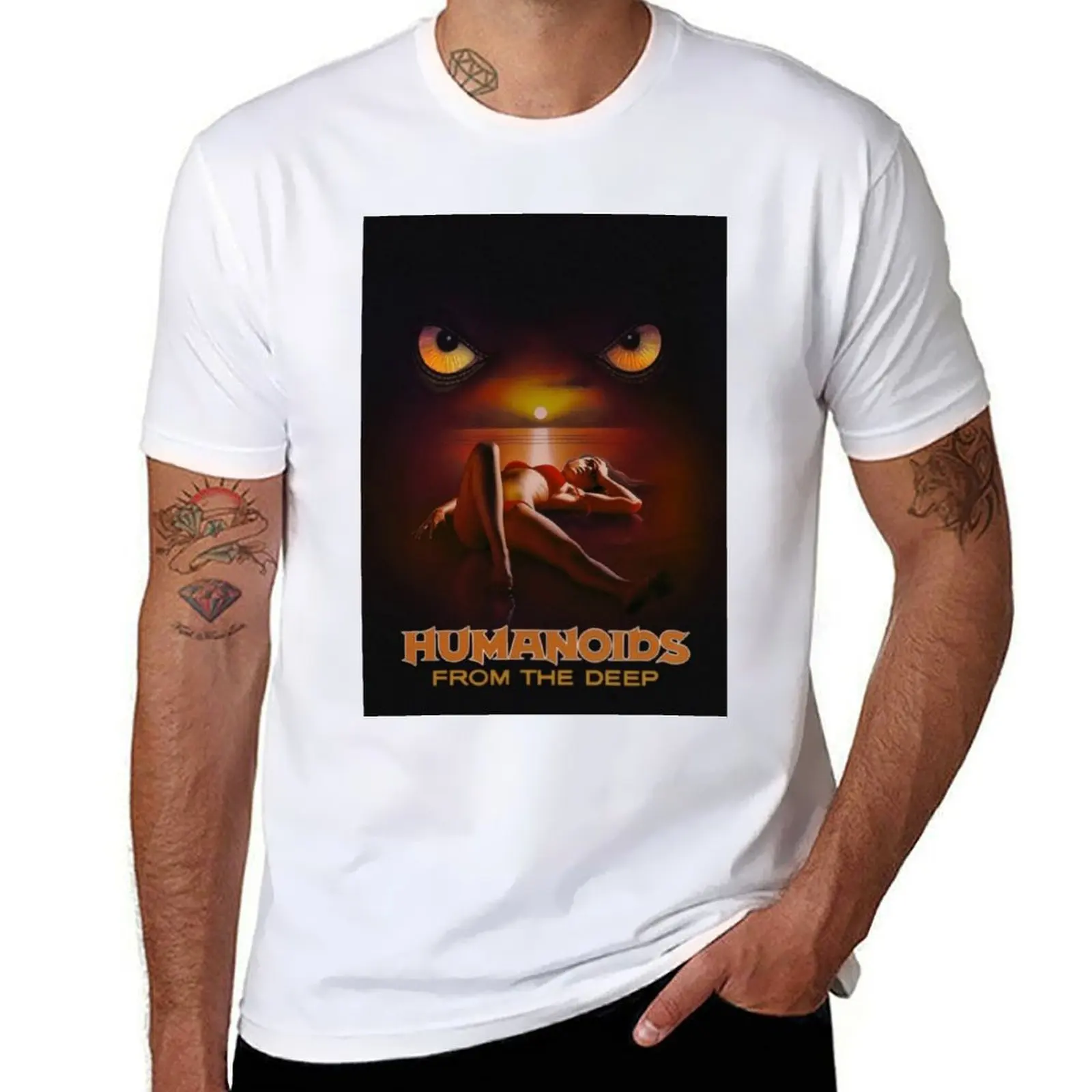 

Humanoids from the Deep Movie Poster T-Shirt t shirts for man pack white man t shirts cotton t shirt man casual T-shirt