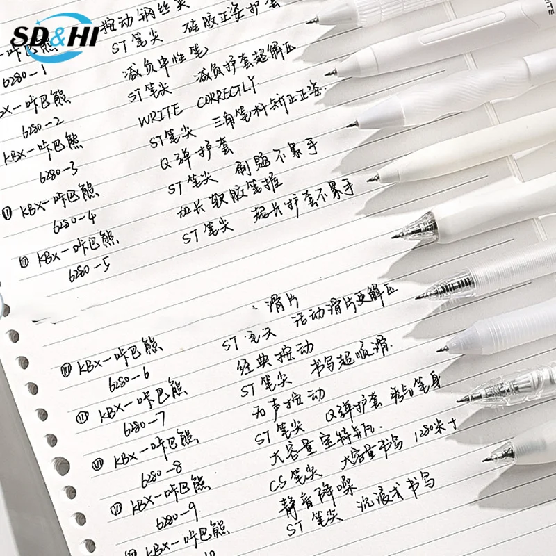 5 قطعة مجموعة أقلام هلام الموضة البساطة بلون لطيف التجفيف السريع أقلام محايدة جميلة طالب القرطاسية اللوازم المكتبية المدرسية