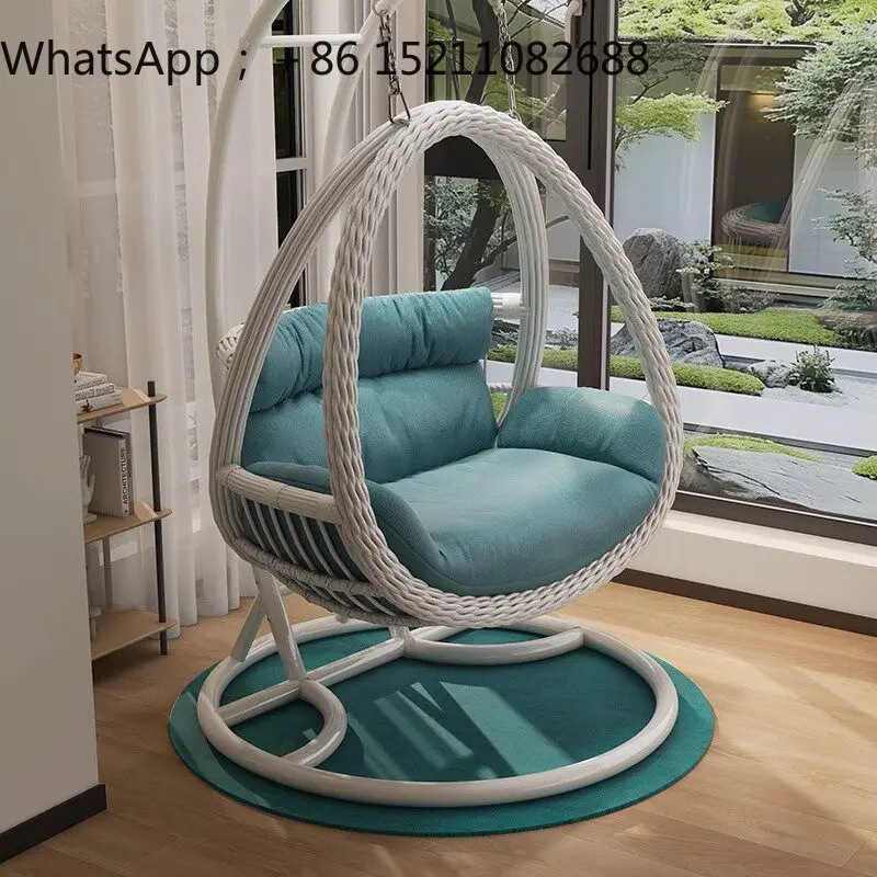 SCY Hanging Basket Chair Indoor Swing Balcony Double Rattan Rocking Chair Courtyard Outdoor Leisure Bird's Nest Hanging Chair