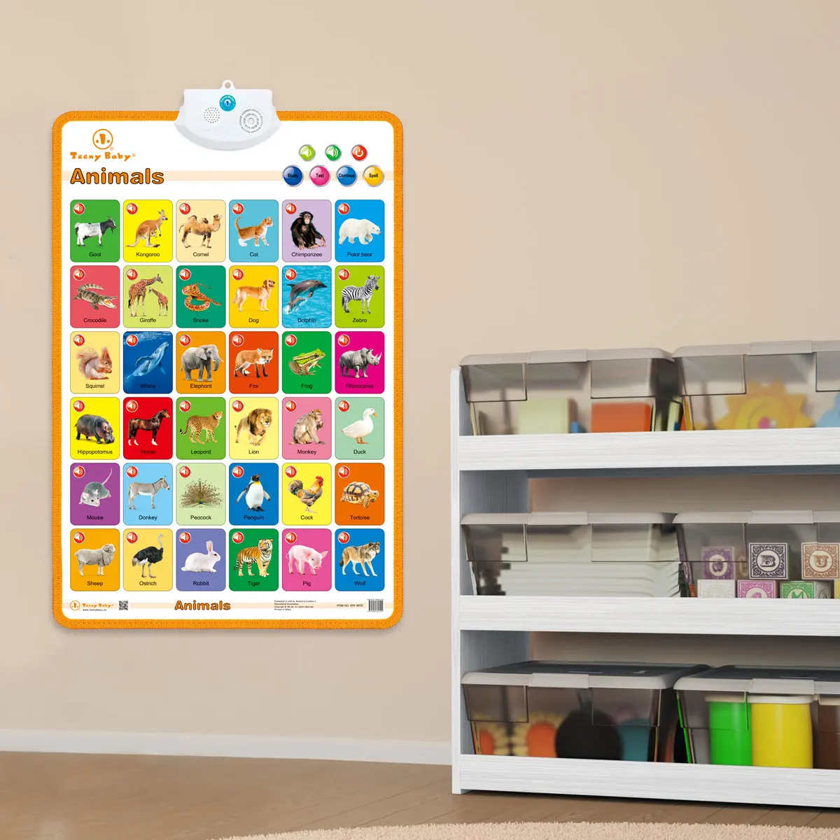 Picture 5: Interactive Electronic Animals Talking Poster For Toddlers With Clear Pronunciation And Music Functions For Language Learning