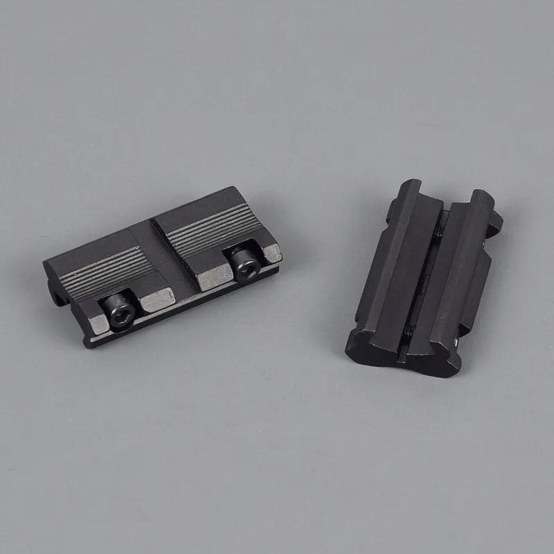 2pcs Low Profile Converter 11mm to 20mm / 22mm Scope Ring Mount Adapter For Dovetail Weaver Picatinny Rail Hunting Part