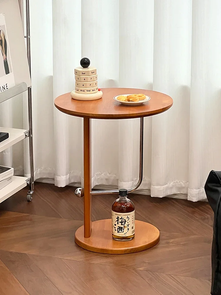 

Furniture,Solid Wood Coffee Table,Vintage Home Living Room Sofa Small Round Table,Bedroom,Bedside,Storage,Tea Tables Customized