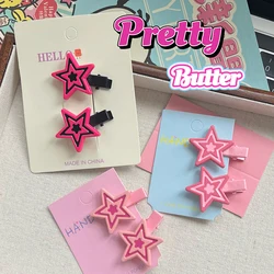 Y2K Star Hairpin Shiny Star Hair Clips New Fashion Side Bang Duck Mouth Clip Hair Accessories For Cool Girls