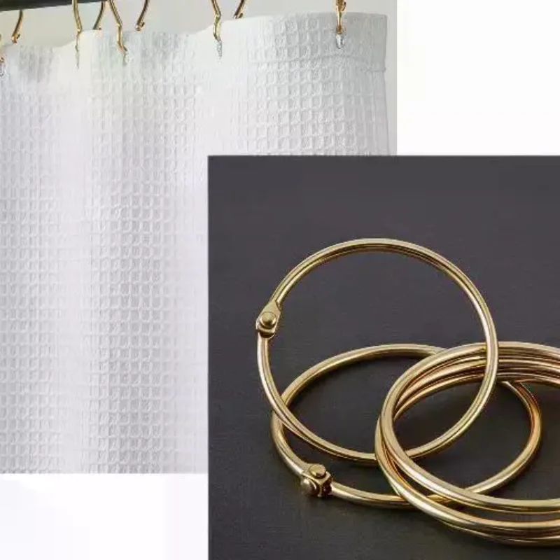 Shower Curtain Sliding Rings with 5 or 10 Sturdy Curtain Hooks for Bathroom Round Rod Clips Smooth Slide Easy to Use