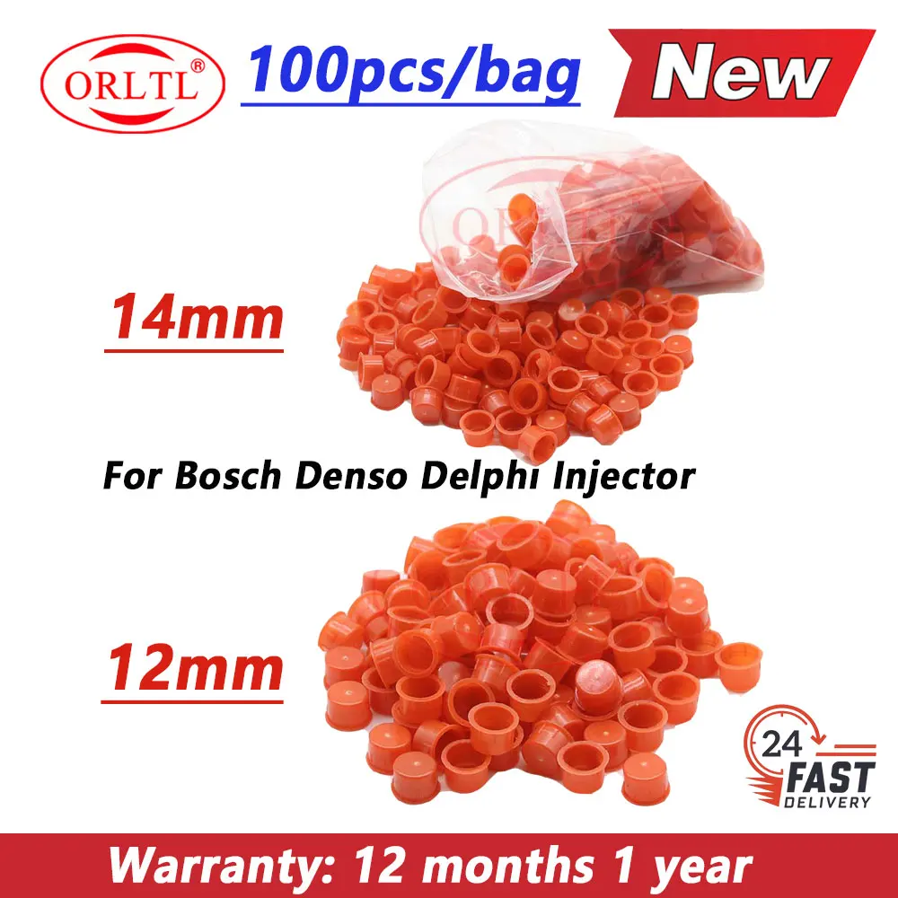 

100 шт./пакет, новая пластиковая крышка носика, пластиковая защита инжектора. Размер: 12 мм 14 мм для инжектора Denso Delphi.