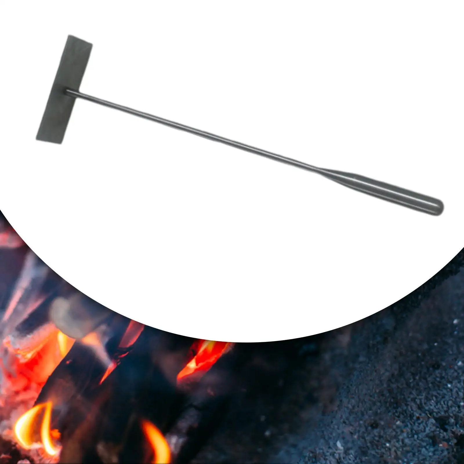 Grill Ash Rake Multipurpose Wood Burning Stove Ash Rake Ash Removal BBQ Ash Cleaning Tool for Home Fireplace