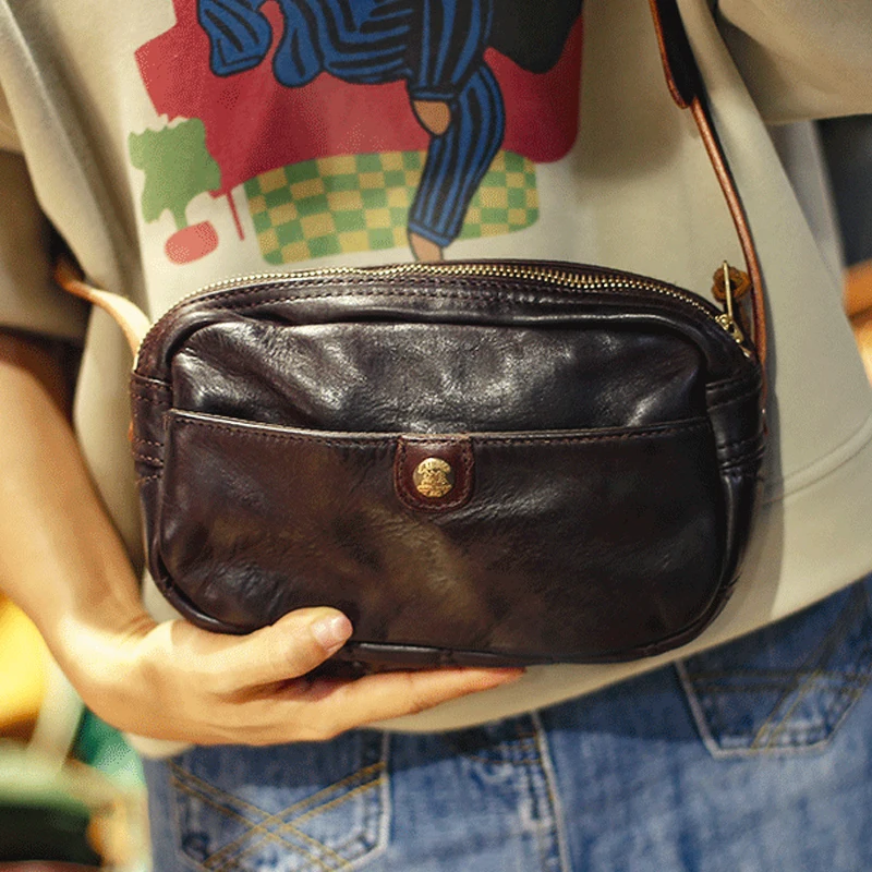 

weekend party designer handmade First layer cowhide women's shoulder bag casual high quality genuine leather crossbody bag