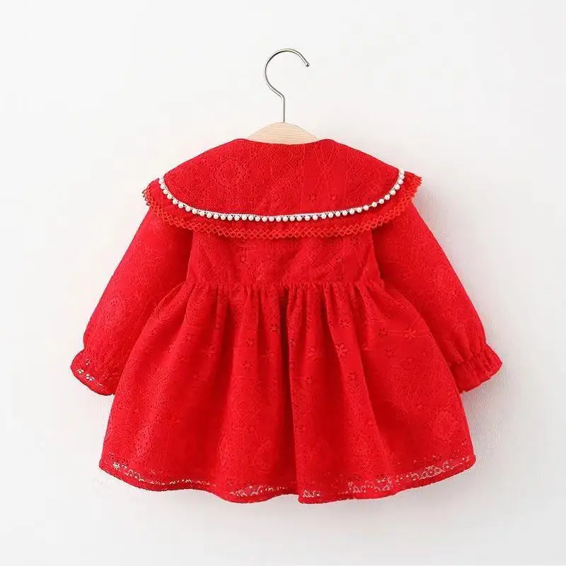 0-5year Long sleeve Lace Girls Dresses Autumn Kids Dress Princess Party Baby Dresses for Children Clothing