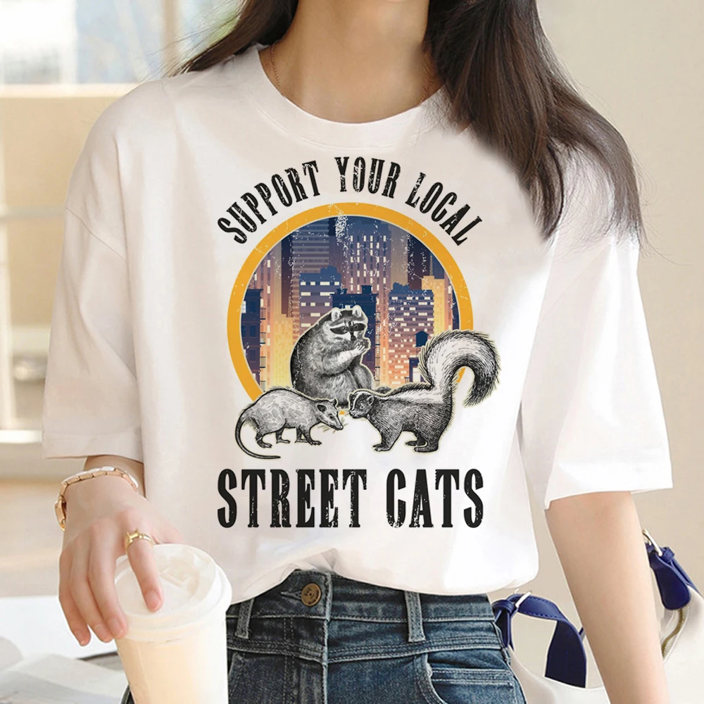 Street Cats Tshirt Vrouwen Grafische Top Vrouwelijke Grafische Manga Kleding