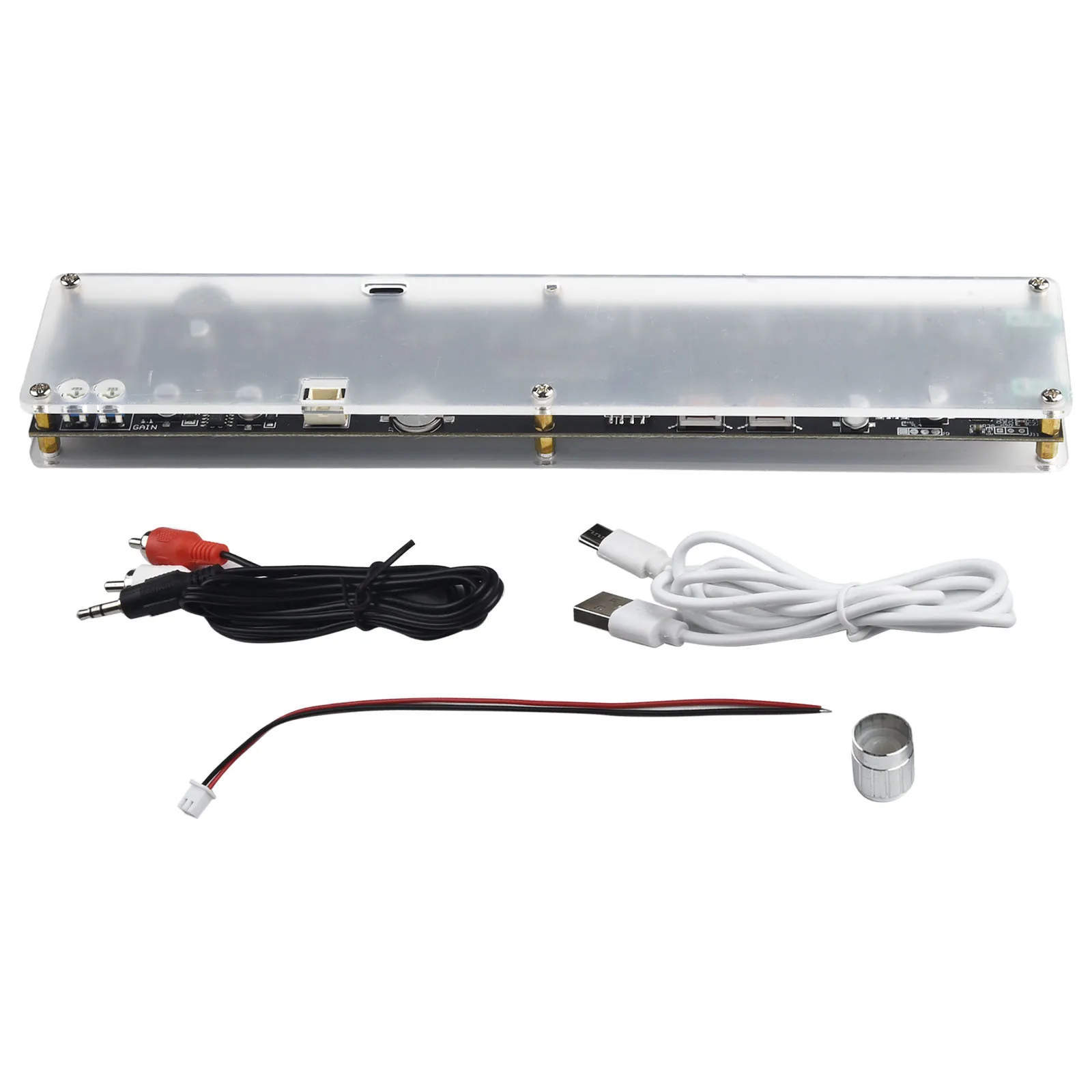 Audio Level LED Display, Music for spectrum Indicator for dsp EQ for vu Meter, 20 stage 15 level, Dual Channels, 250*50*20mm