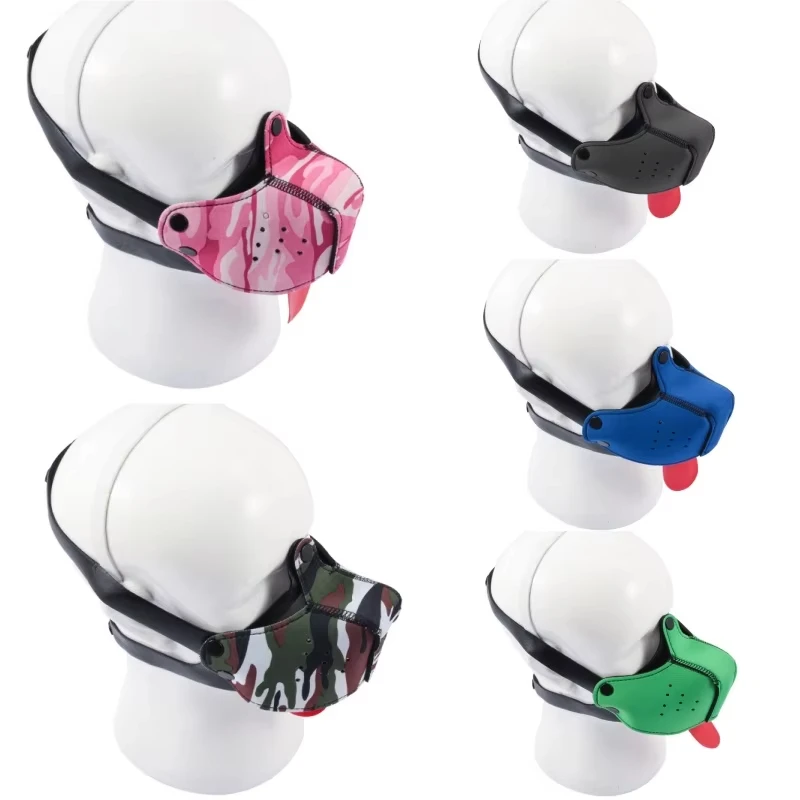 قناع نصف وجه قابل للتعديل، قناع تنكري للجرو، إكسسوارات الحفلات، غطاء رأس نصف وجه، قناع تنكري للهالوين للبالغين