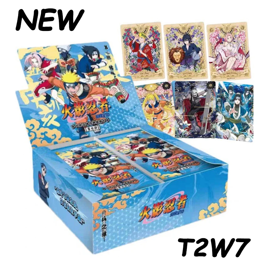 New KAYOU Genuine Naruto Card Box Tier 2 Wave7  Sasuke Uchiha Ninja Rare T2W7 Anime Collection Card Game Gift For Kids