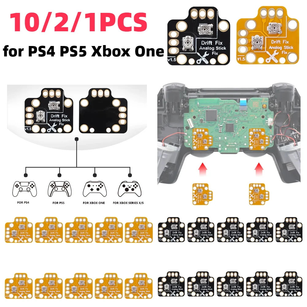 

1/2/10 шт. сброс аналоговый стик для дрифта Калибровочная пластина универсальный контроллер аналоговый стик Стик для дрифта фиксация мод для PS4 PS5 Xbox One