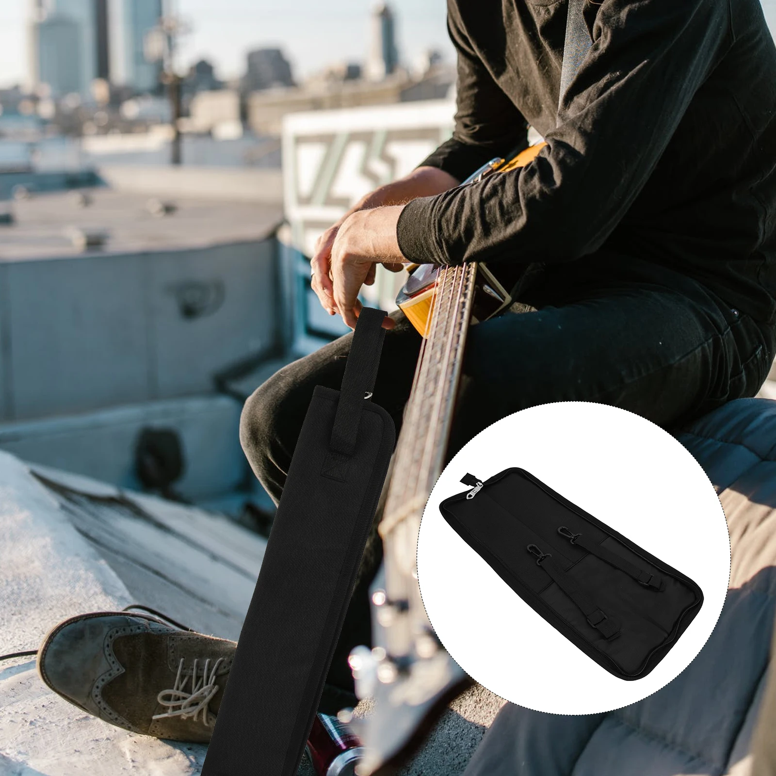 

Accessories Drum Stick Bag Travel Drumstick with Strap Oxford Cloth Sticks Holder