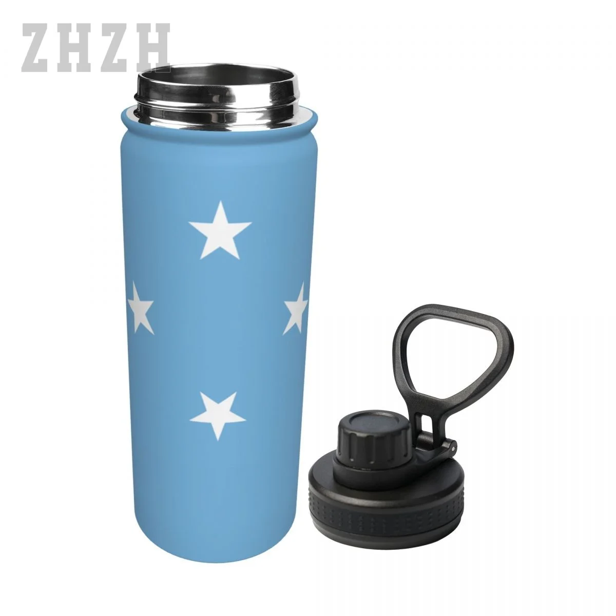 Unisex Sports Water Thermos Bottle Federated States Of Micronesia Flag 304 Stainless Steel Double-layer Insulation Cold And Hot