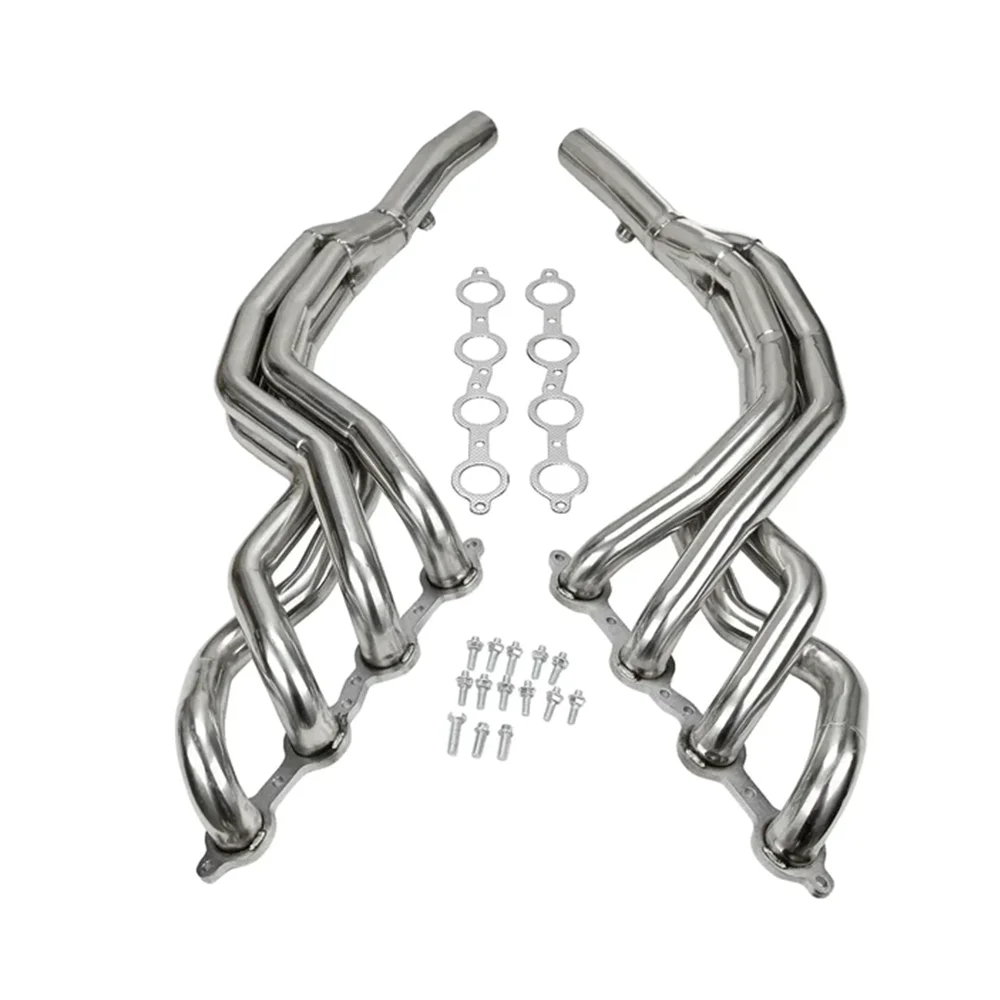 

Exhaust Manifold & Gasket Kit Tube Stainless Exhaust Header for 2010-2015 Chevrolet Chevy Camaro SS 6.2L V8