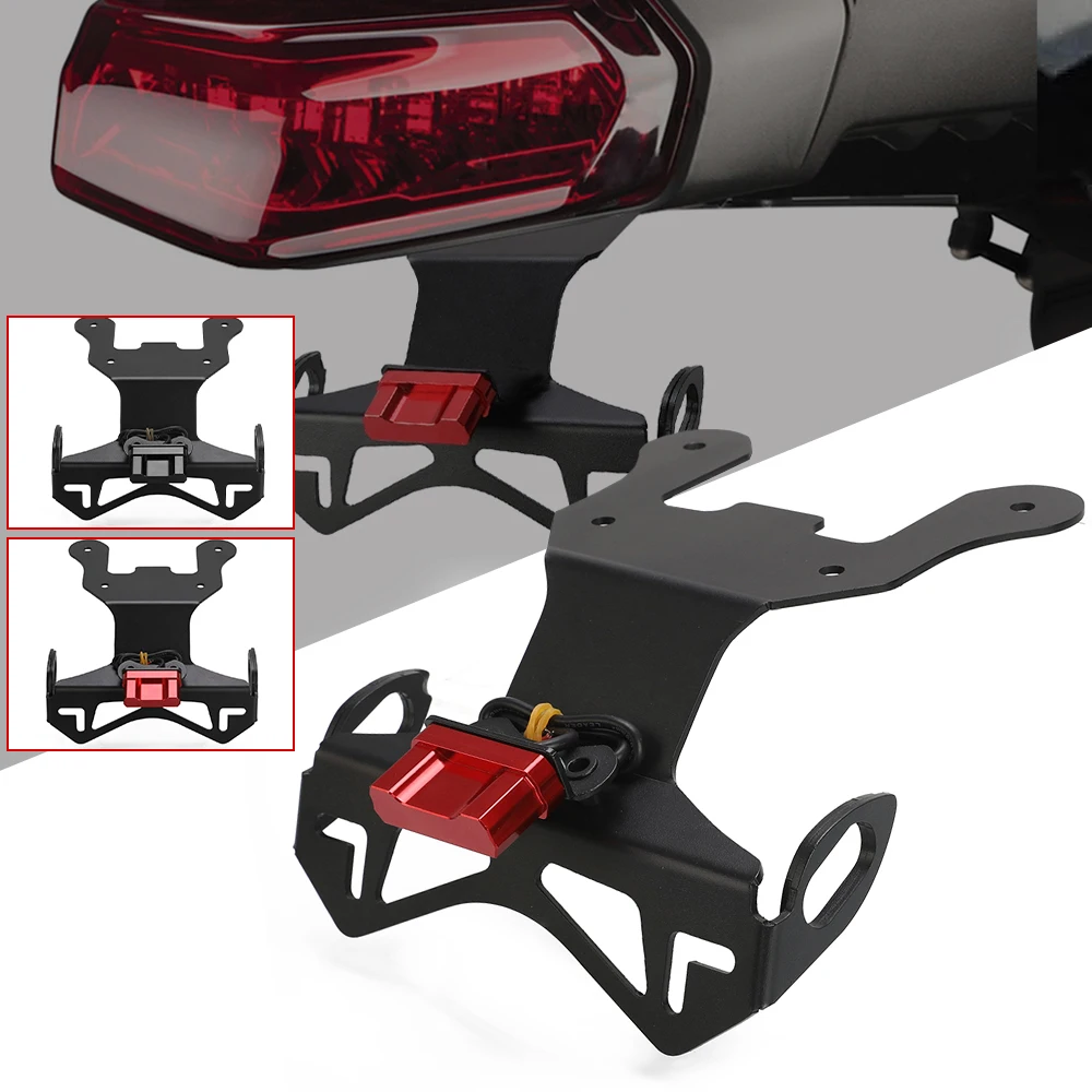 

For Honda CRF 1100 L CRF1100L Africa Twin DCT ES Rear Fender Registration Bracket License Plate Holder Frame Tail Tidy LED light