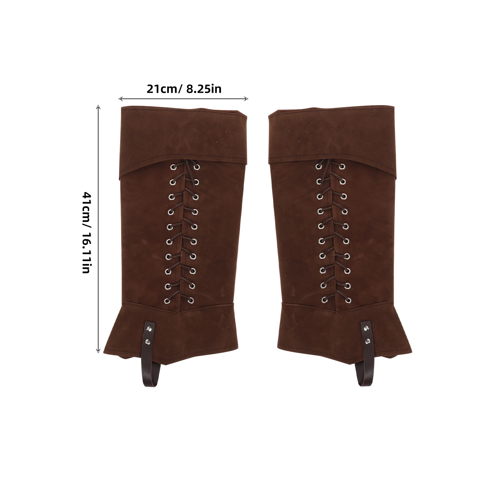 Copristivali Accessori per costumi in maschera per uomo Ghette cosplay Scarpe Stivali per costumi marroni anni '70
