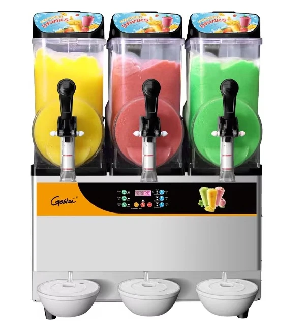 Commercial Three Tanks 12L*3 Granita Equipment Frozen Slush Machine for Bar Party Restaurant Hotel Buffet 3 Barrel Slush Machine