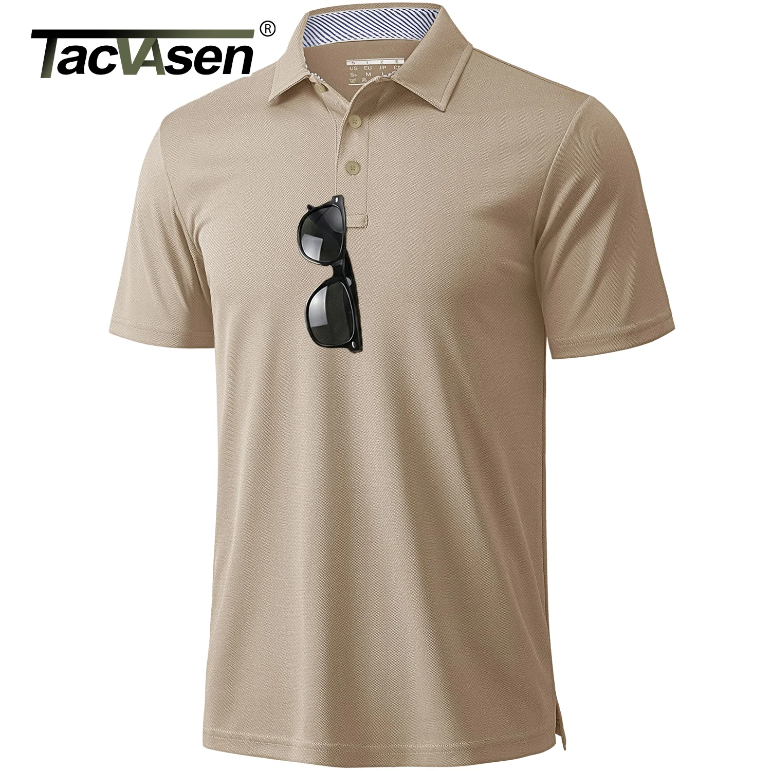 TACVASEN Men's Summer Polo Shirts Moisture Wicking