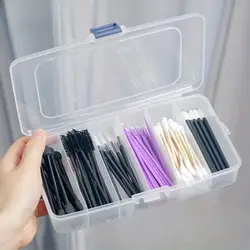 5/6-grid Durable Hair Clips Storage Box Clear Plastic Jewelry Organizer Household Travel Dust Proof Supplies With Dust Proof Lid