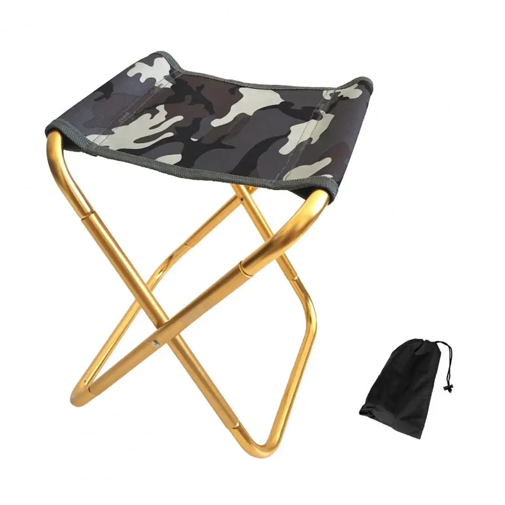 Camping Chair with Storage Bag Camouflage Pattern Fishing Stool Take Up No Space  Furniture Rest Fishing Folding Chair Camping