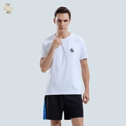 SBWL wysokiej jakości piesze wycieczki na świeżym powietrzu koszulki alpinistyczne bieganie utrata masy ciała fitness sport szybkoschnący T-shirt męskie topy z lodowego jedwabiu