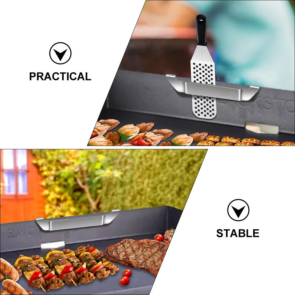 

Держатель лопатки для барбекю из нержавеющей стали, стойка для инструментов для барбекю, экономия места, аксессуары для гриля, органайзер для инструментов для приготовления пищи на открытом воздухе