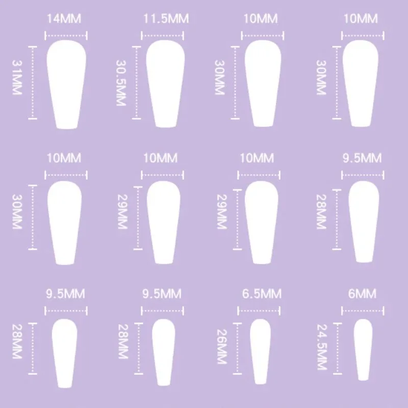 24 unids/set serie ondulada uñas postizas Ocean Lady Simple versátil reutilizable prensa en uñas Kits suministros de decoración de uñas postizas