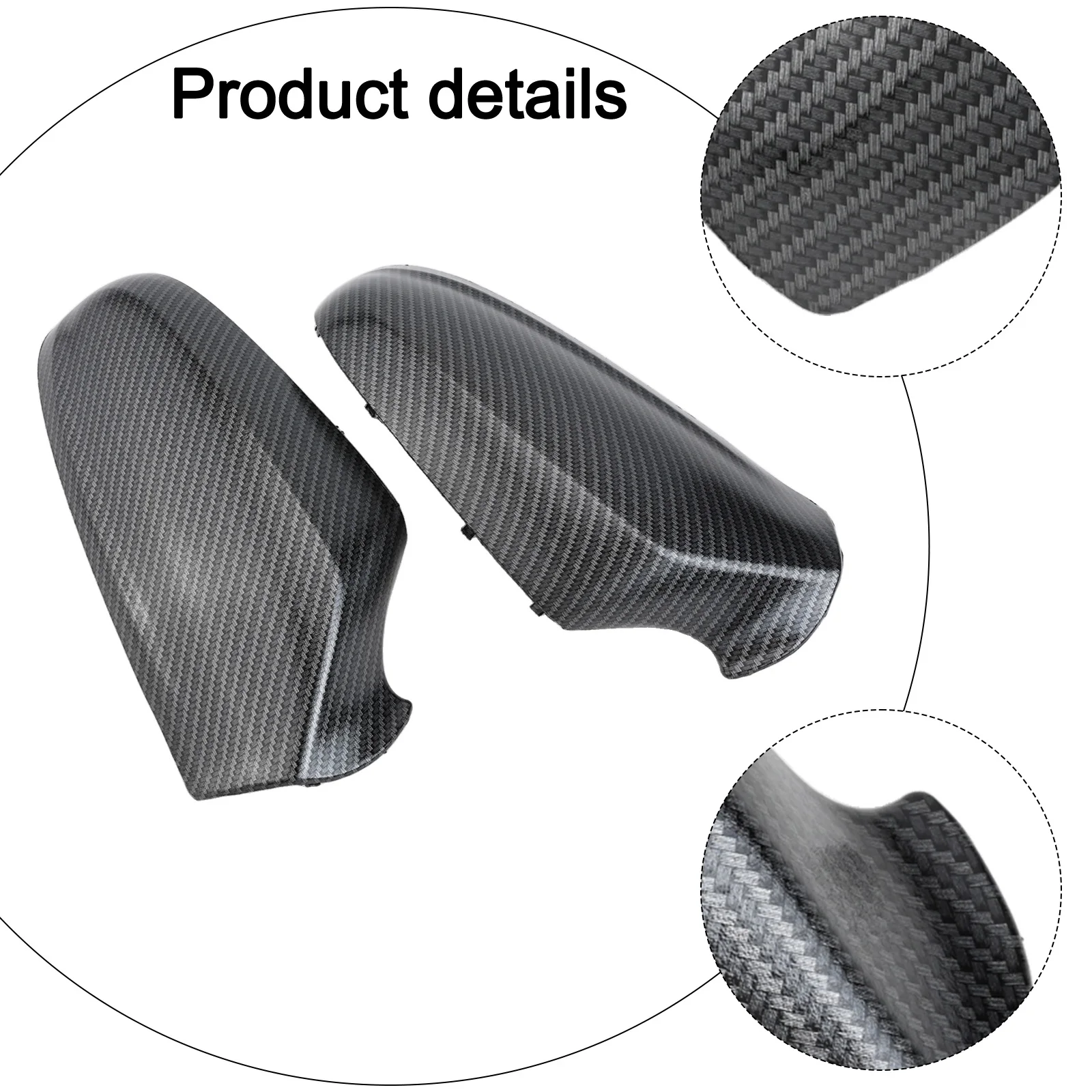 

2pcs Wing Mirror Cover Cap Carbon Fiber Door Wing Mirror Cover Cap For OPEL For VAUXHALL Mirror Covers Car Accessories