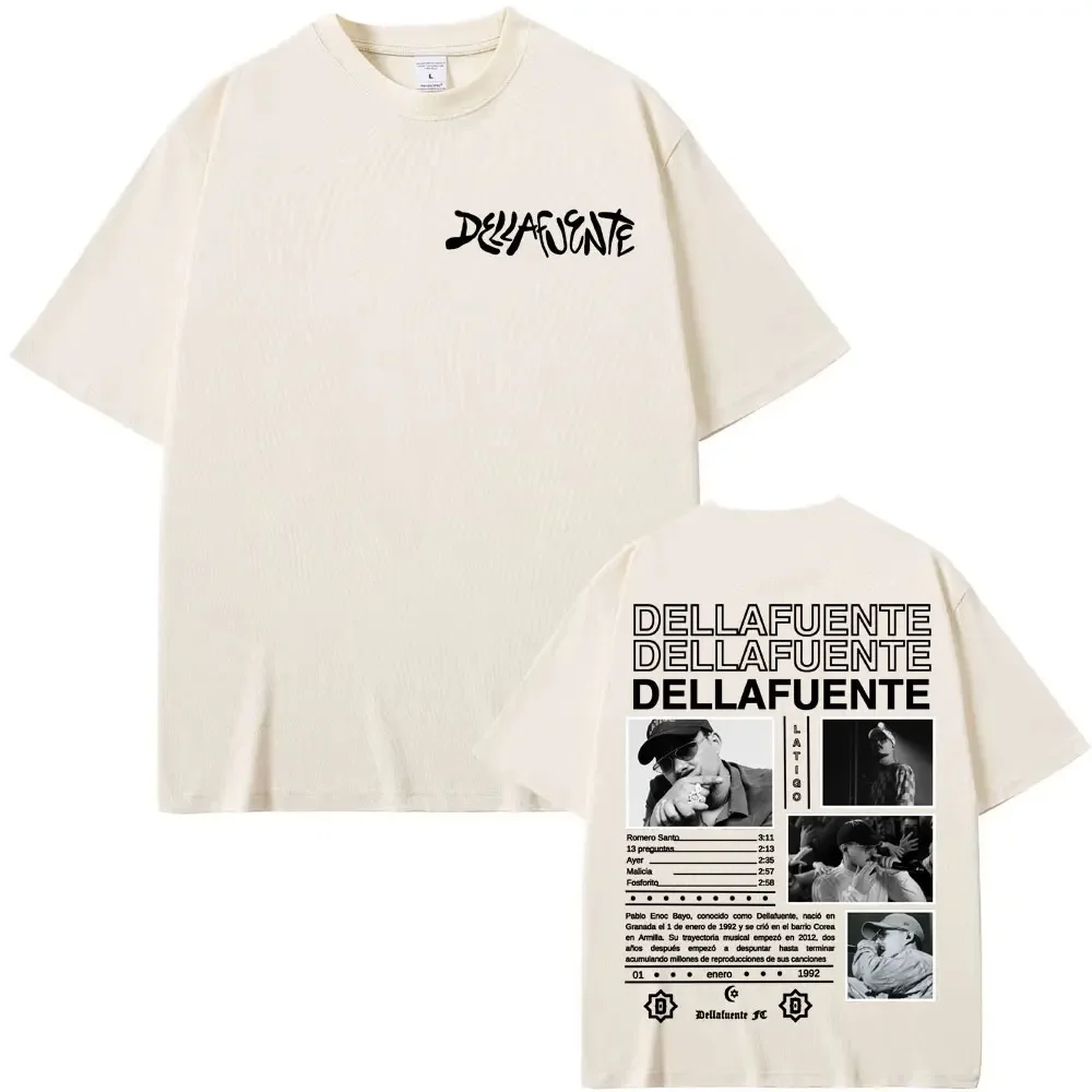 Camisetas de rapero Dellafuente para hombre y mujer, camiseta gótica Harajuku de Hip Hop Punk, camiseta informal de moda, nuevo álbum 2025 Tour