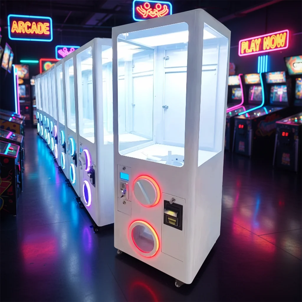 

Белый торговый автомат Gachapon для мини-игрушек в капсулах, с функцией выдачи яиц-сюрпризов, с купюроприемником, 60см*60см*160см