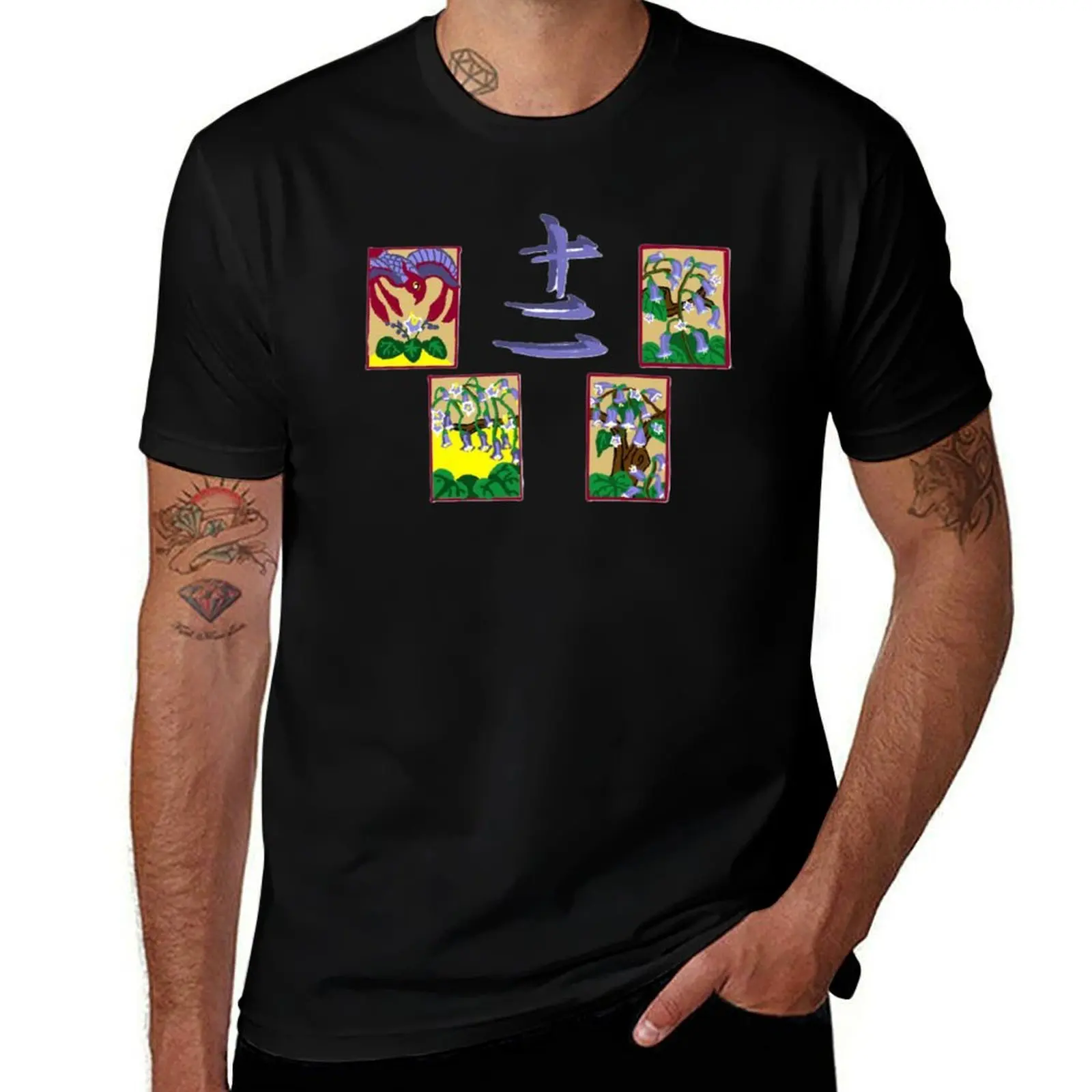 

NIJU GATSU (HANAFUDA) T-Shirt graphics oversizeds T-shirts man mens t shirts