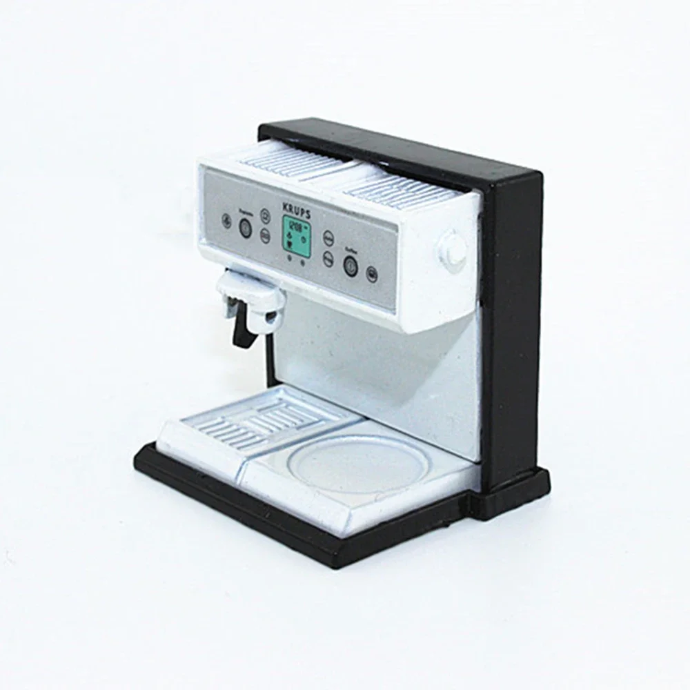 1/12 ドールハウスミニチュアアクセサリーミニ金属コーヒーマシンモデルのおもちゃドールハウスの装飾