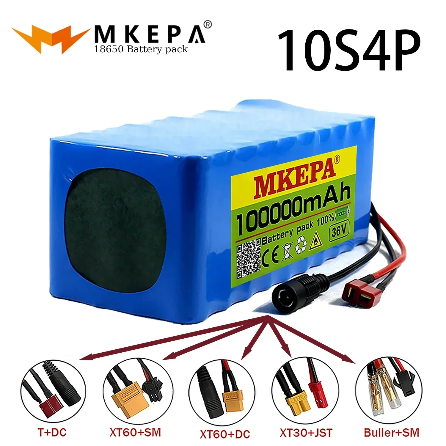 10S4P Electric Scooter 100000mAh 36v Lithium Battery 18650 battery pack 36V 100Ah Electric Scooter Electric Scooter Battery 36v