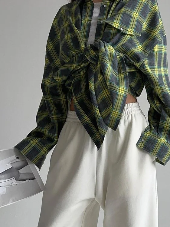 Casual Sle Loose Fit irt Vintage Versatile Colletto in poliestere Lungo Sve Premium Faion Summer Thiened irt da donna