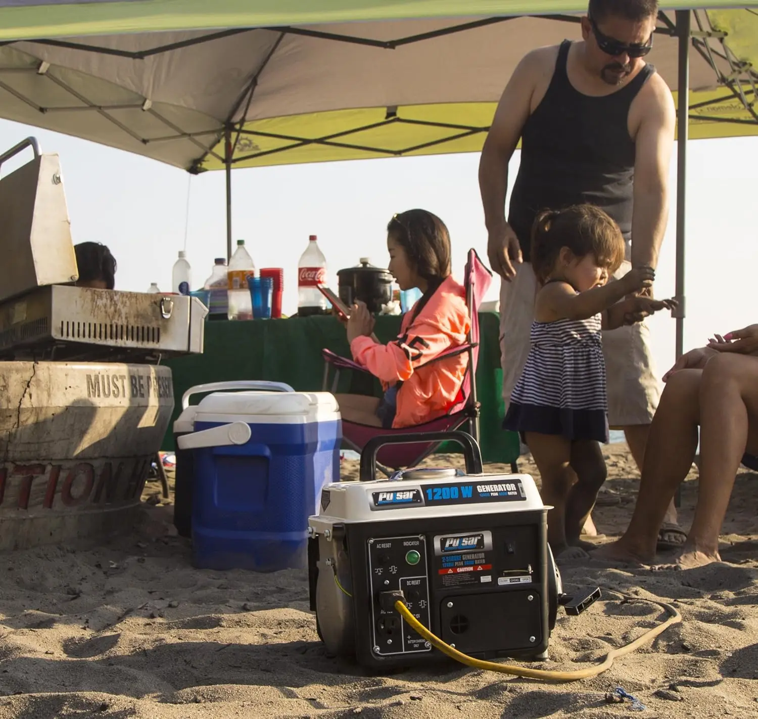 مقبض حمل 1200 وات من Hot sales1200W، مولد محمول يعمل بالغاز PG1202SA، أسود/أبيض #4