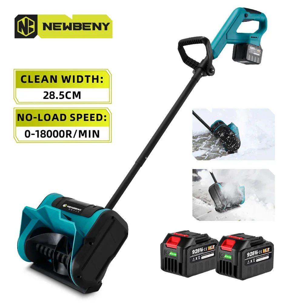 NEWBENY Electric Foldable Snow Plow Cordless Efficient Lithium Rechargeable Clean Street Courtyard For Makita 18V-21V Battery