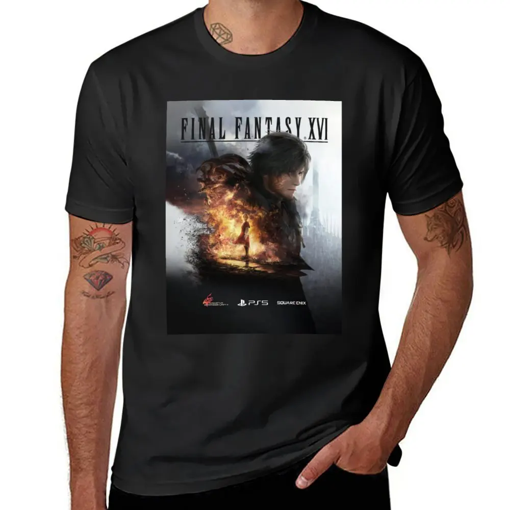 Final Fantasy XVI 16 Fan Art Final Fantasy T-shirt Harajuku Movement   Top Tee Vintage Travel Eur Size