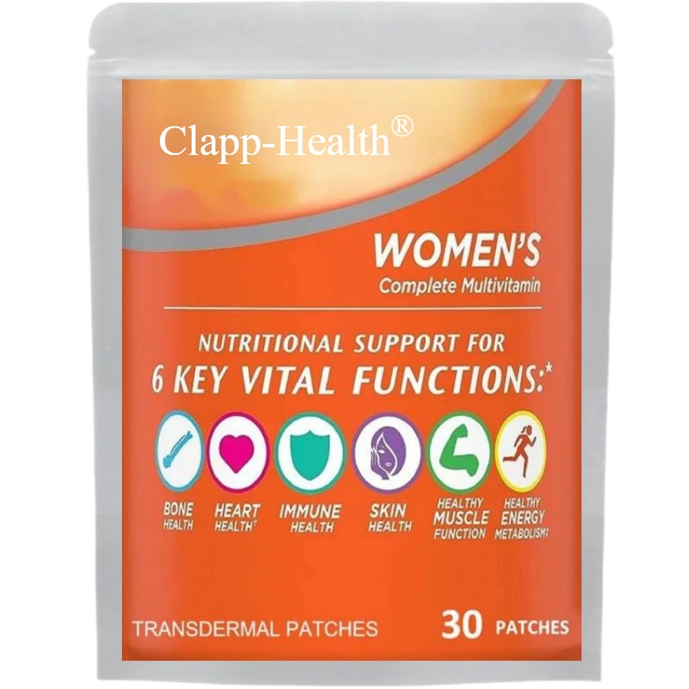 30 Patches Womens Multivitamin Transdermal Patches With Vitamin A, B , C, D, And E, Calcium And Magnesium, Immune Support