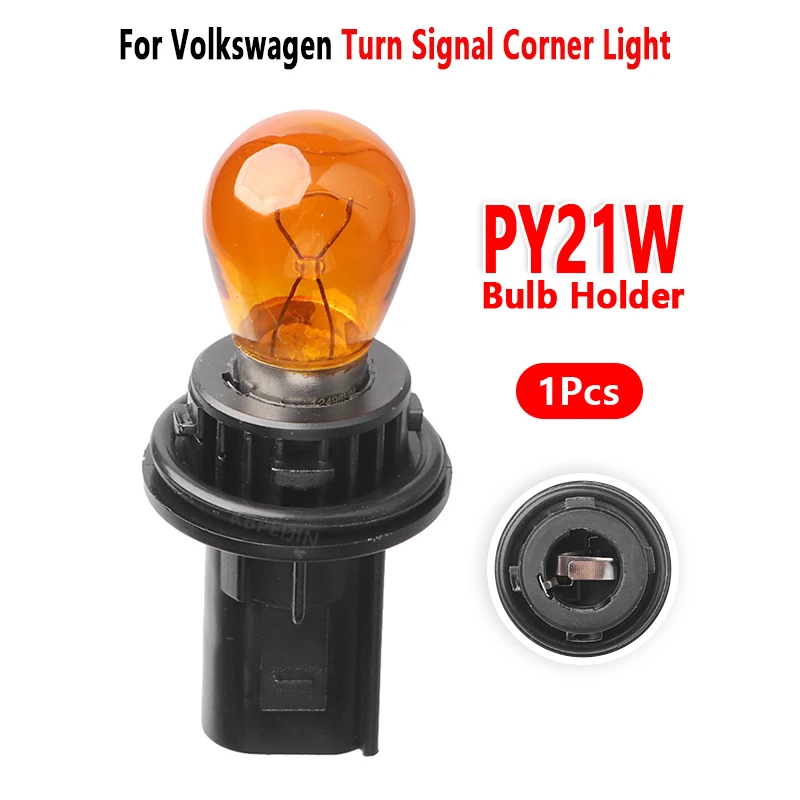 For Volkswagen Polo 2011-2019 Turn Signal Corner Light 1156 PY21W Bulb Holder Socket Base 1Pc