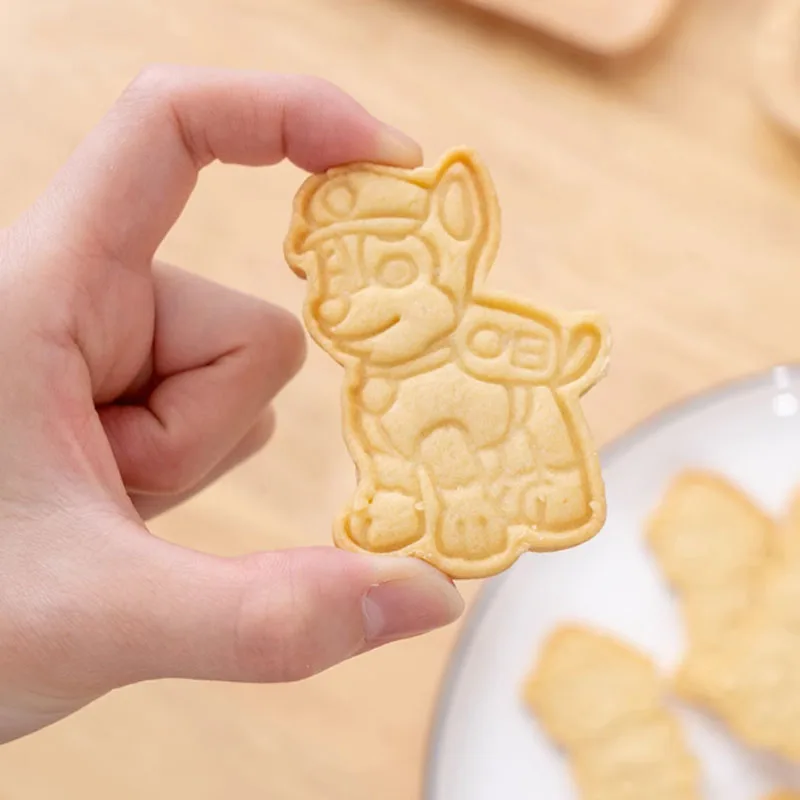 Cake Cookie Paw Patrol Cutters Plastic DIY 3D Baking Mould Cookies Cutter Set Cartoon Puppy Biscuit Baking Tool Decoration Tools