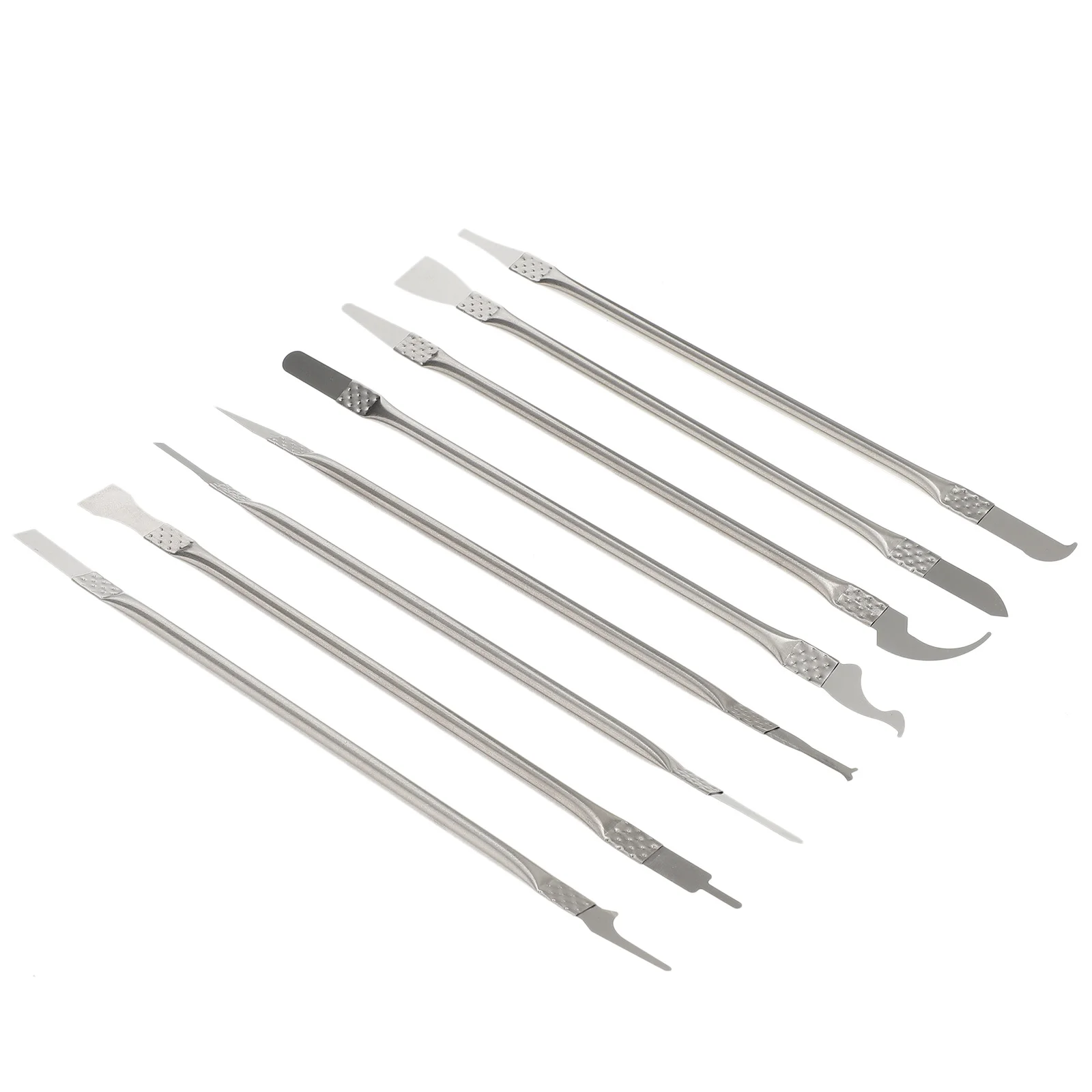 

8Pcs Ergonomic Design Mobile Phone Sticker Scraper Professional Personal Use Razor Tool Silver Phone Sticker Scraper