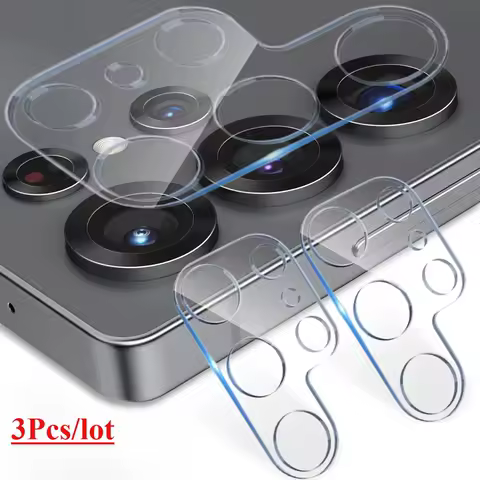 3Pcs For Samsung Galaxy S25 Ultra S24+ S23+ S22 Plus S21 FE Tempered Glass Camera Protectors Anti-scratch Lens Protective Films