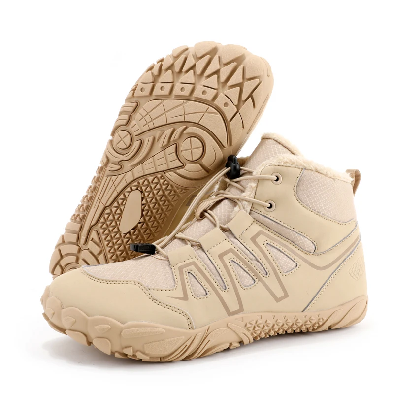 

Winter Snow Boots Men Shoes Women Anti-slip Keep Warm Soft Plush High-top Casual Shoes Flat Durable Outdoor Hiking Shoes Men